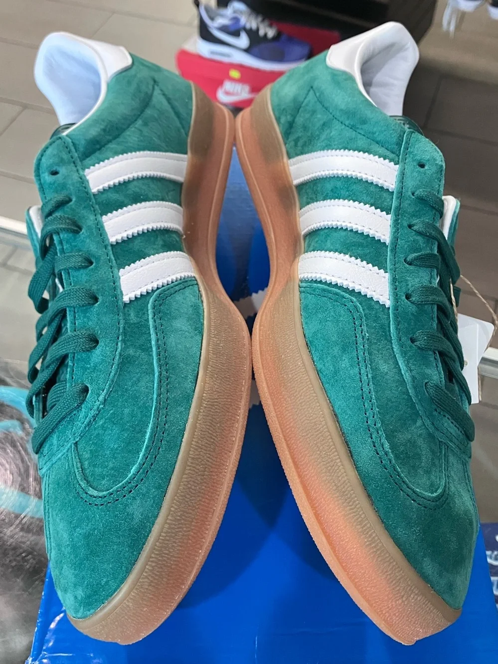 Adidas Gazelle Indoor Collegiate Green Gum Size 11.5